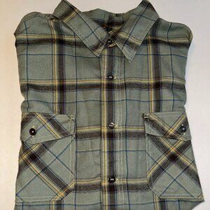Long Sleeve Men's Plaid Shirt (XL)